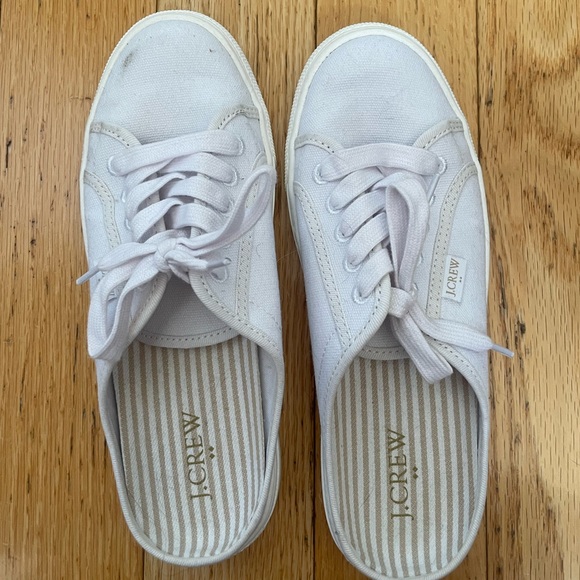 JCrew white slip on sneakers - Picture 1 of 3